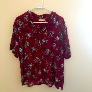 Women’s Flowing Button Down Floral Shirt